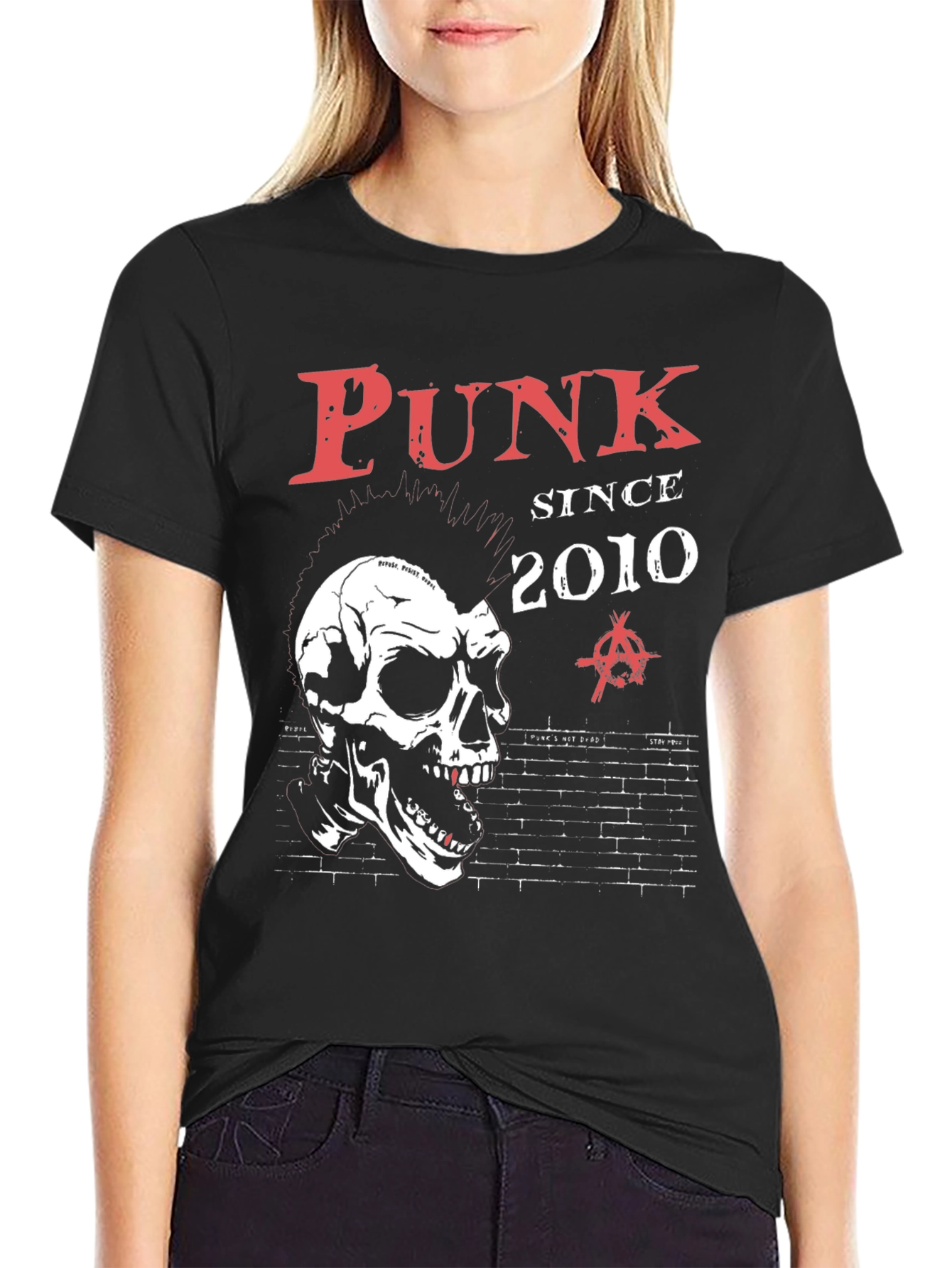 Punk Since 2010 Graphic Tee - Skull Design