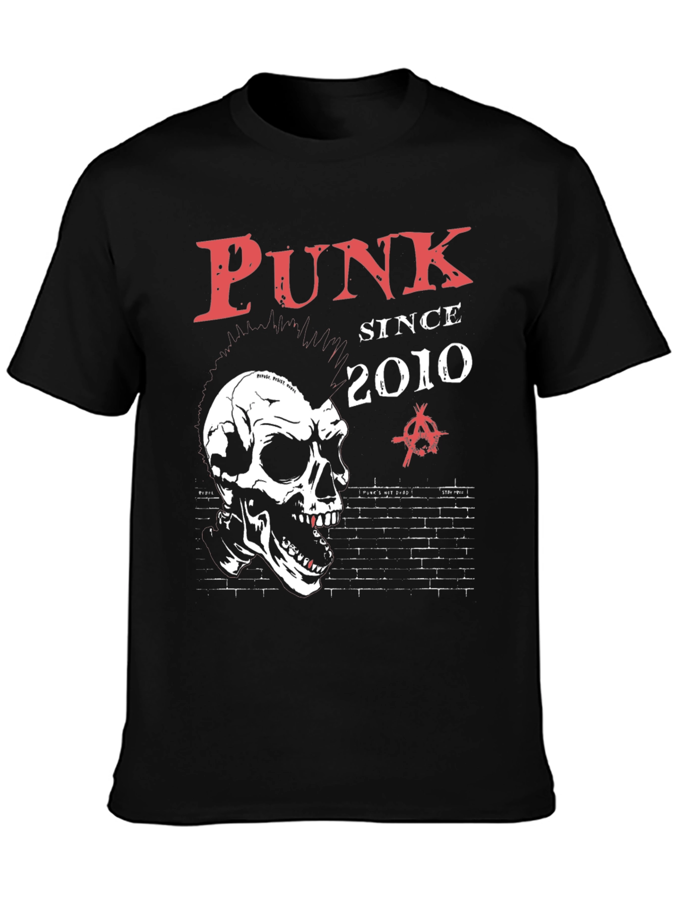 Punk Since 2010 Graphic Tee - Skull Design