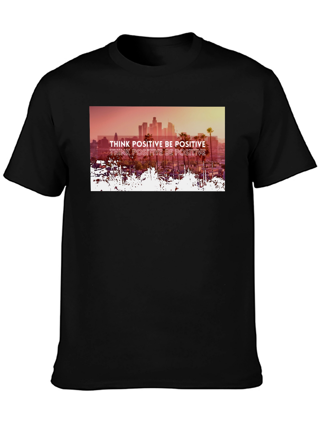 Think Positive Graphic Tee - Mens Black T-Shirt