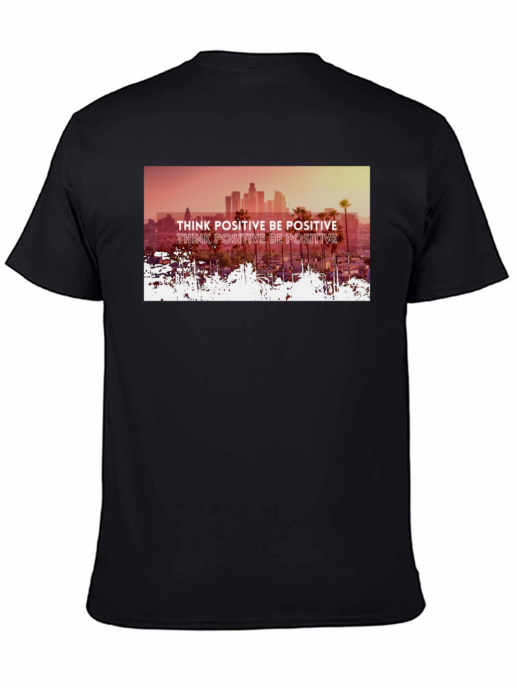 Think Positive Graphic Tee - Mens Black T-Shirt