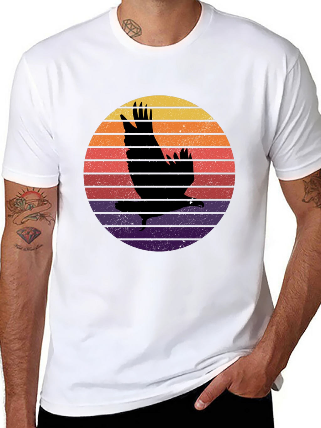 Eagle Sunset Graphic T-Shirt