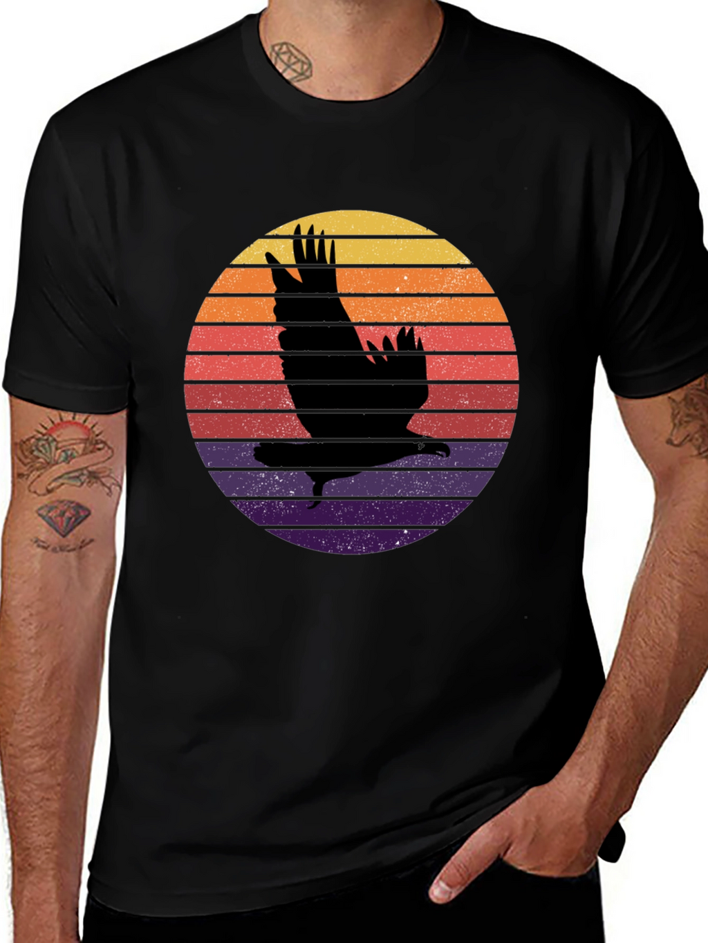 Eagle Sunset Graphic T-Shirt