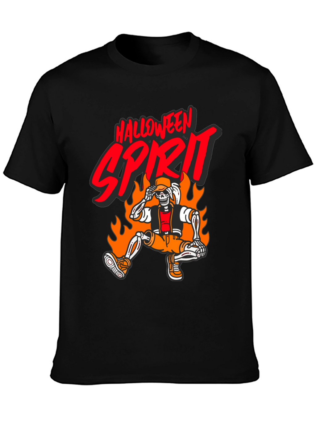 Halloween Spirit Skeleton Graphic Tee