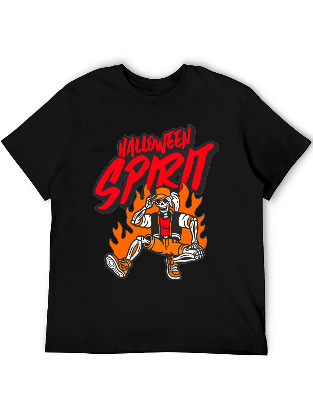 Halloween Spirit Skeleton Graphic Tee