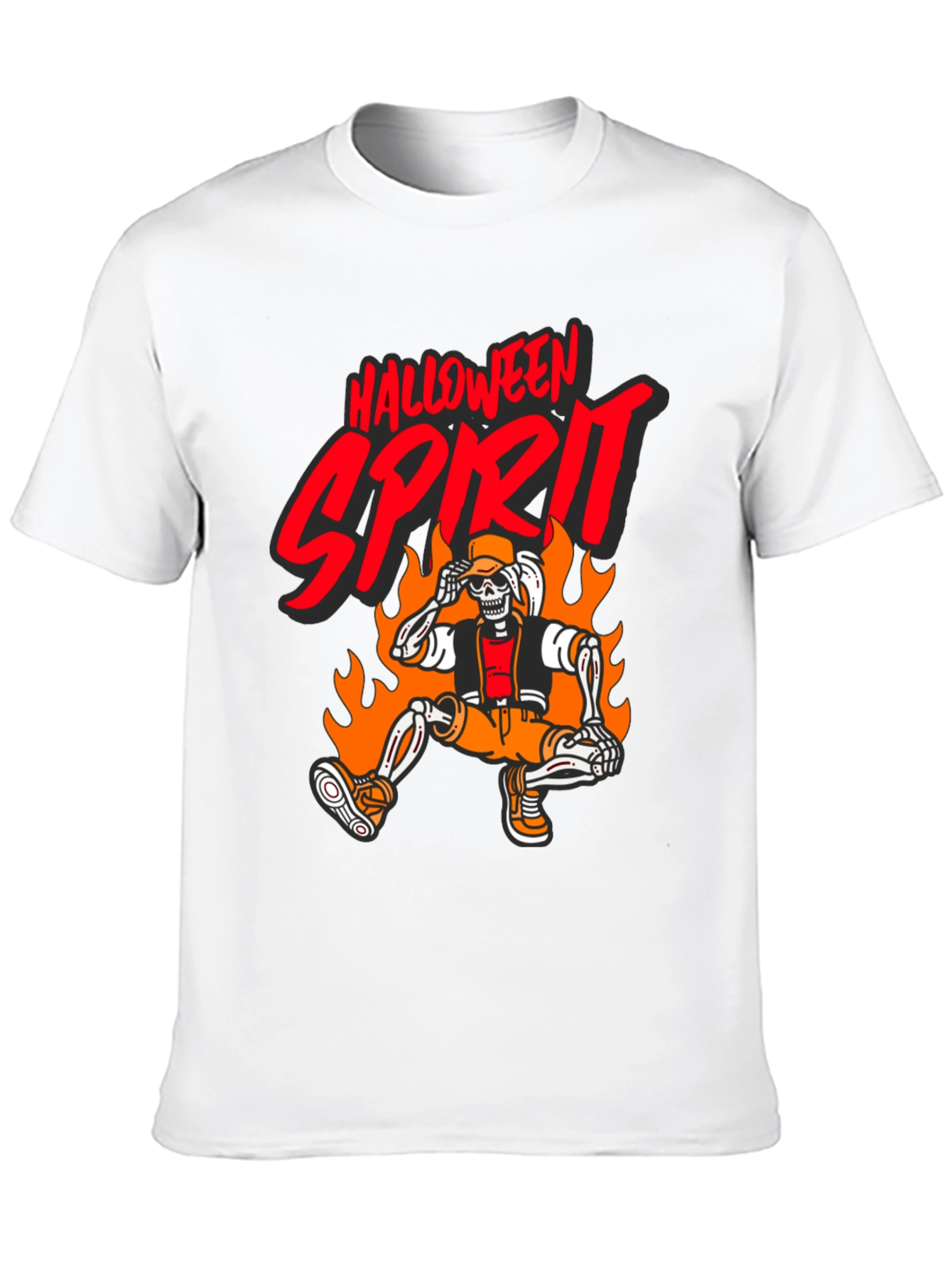 Halloween Spirit Skeleton Graphic Tee