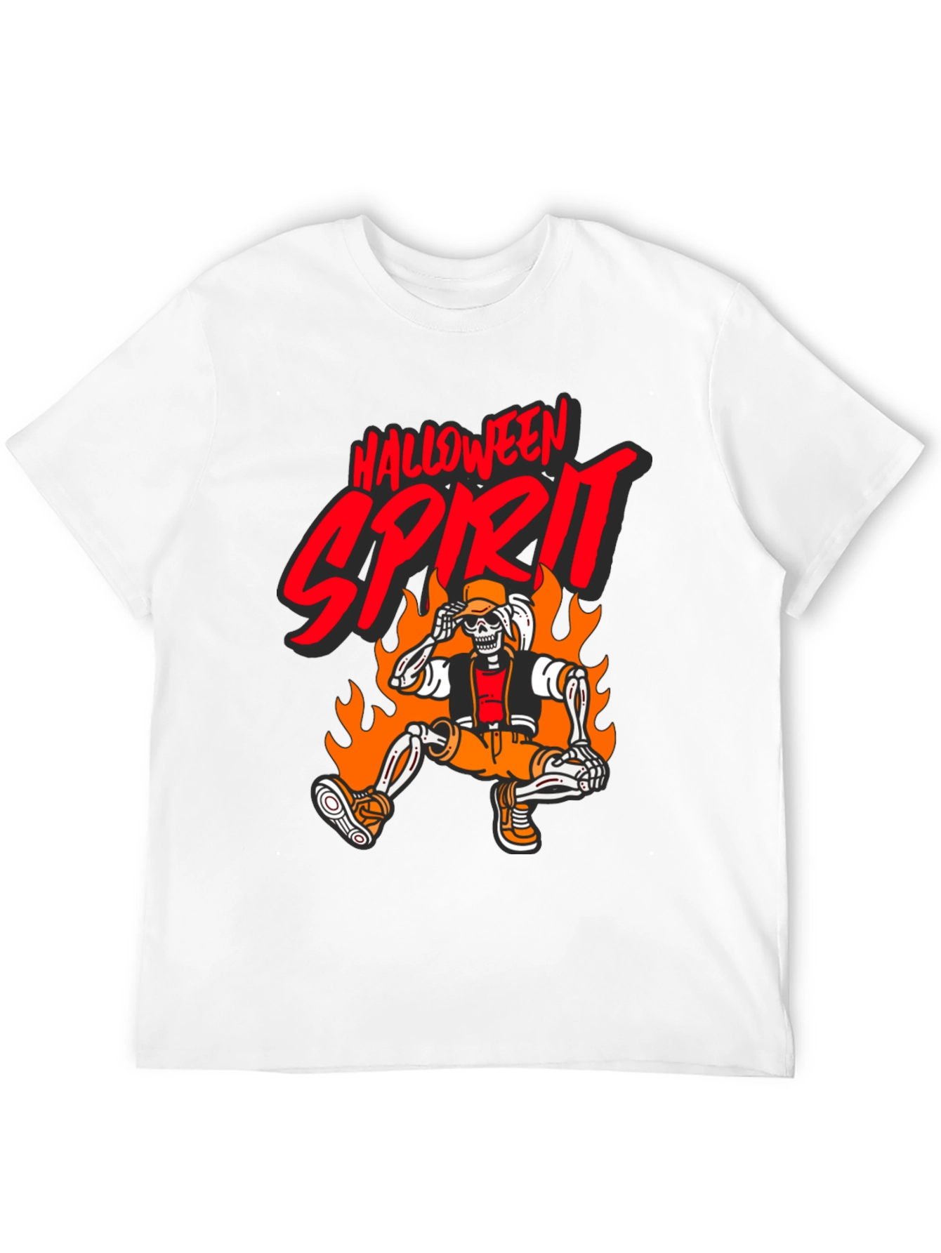 Halloween Spirit Skeleton Graphic Tee