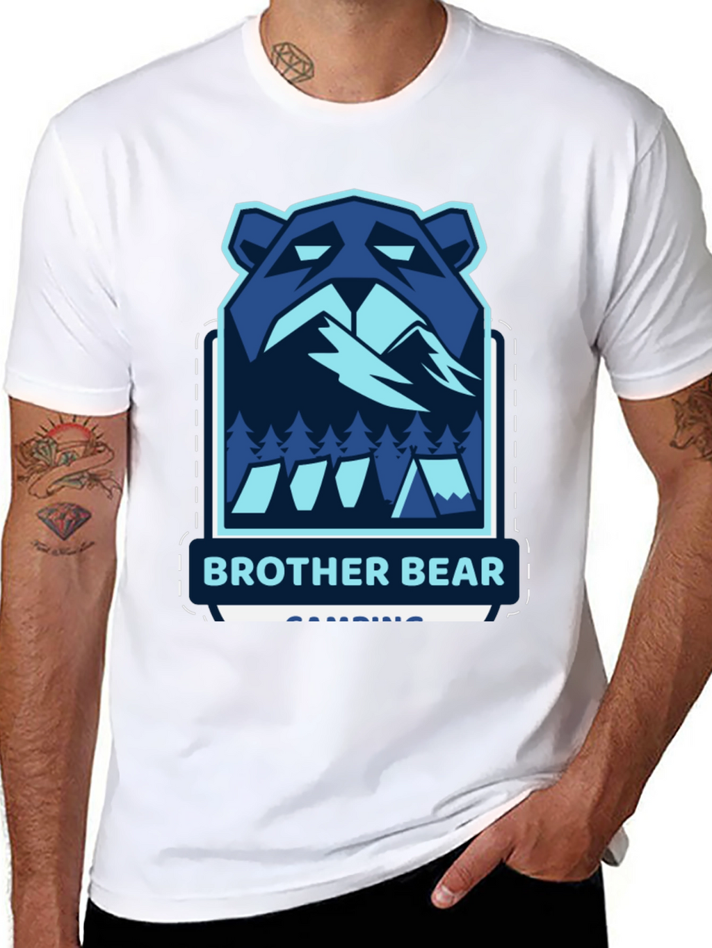 Brother Bear Camping Graphic T-Shirt