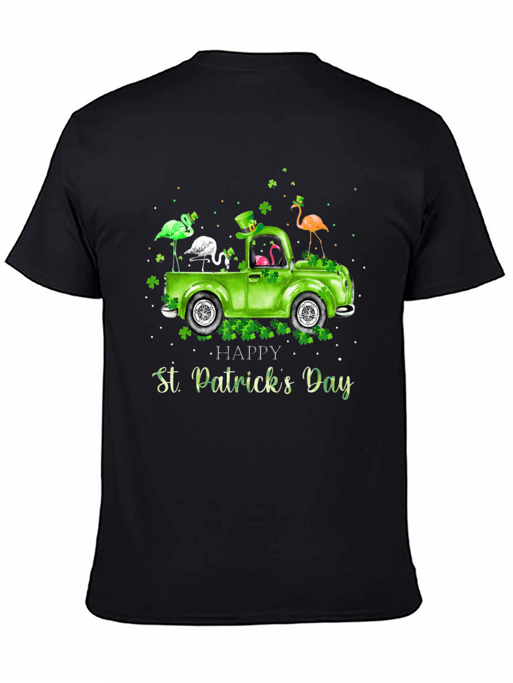 St. Patricks Day Flamingo Truck T-Shirt