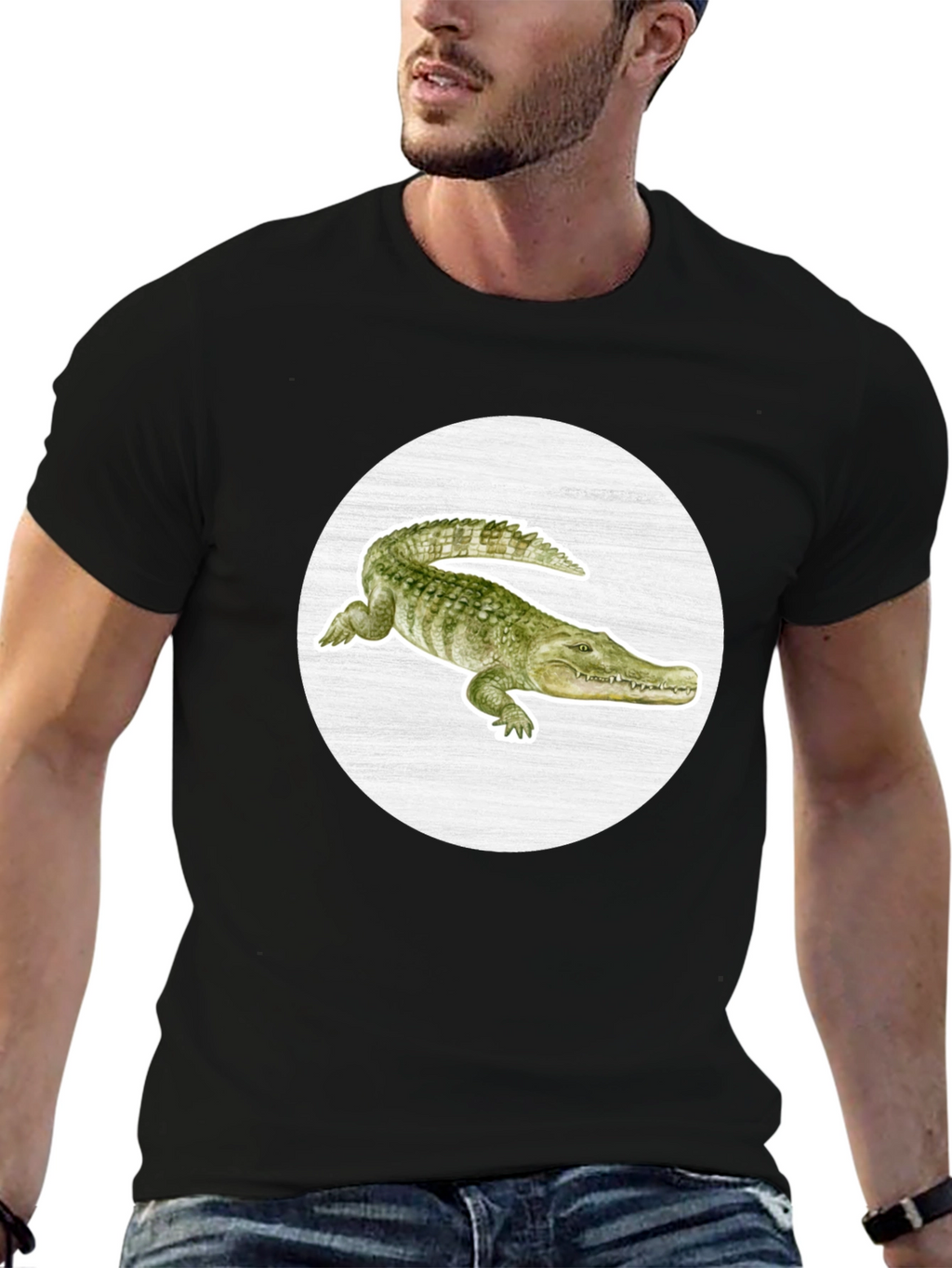 Crocodile Graphic Tee - Unique Animal Print T-Shirt
