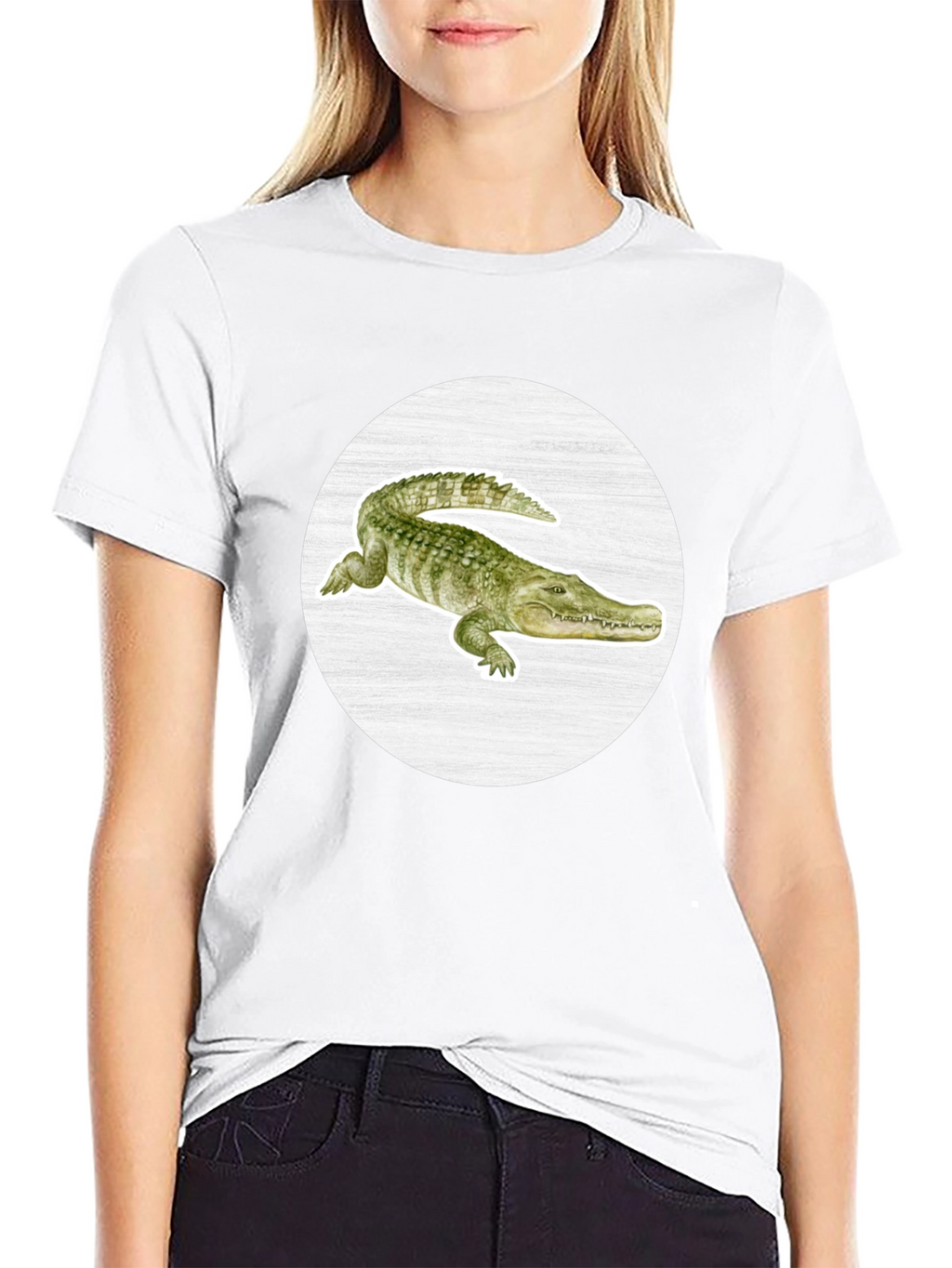 Crocodile Graphic Tee - Unique Animal Print T-Shirt