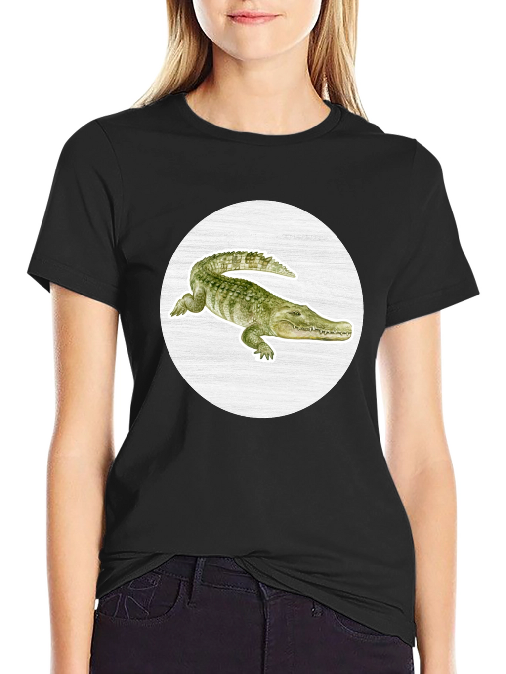 Crocodile Graphic Tee - Unique Animal Print T-Shirt