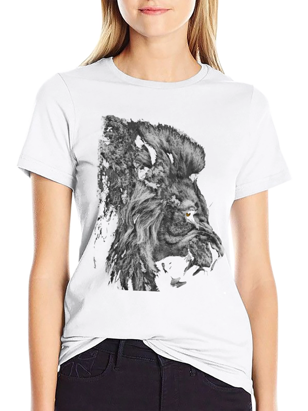 Lion Graphic Black T-Shirt