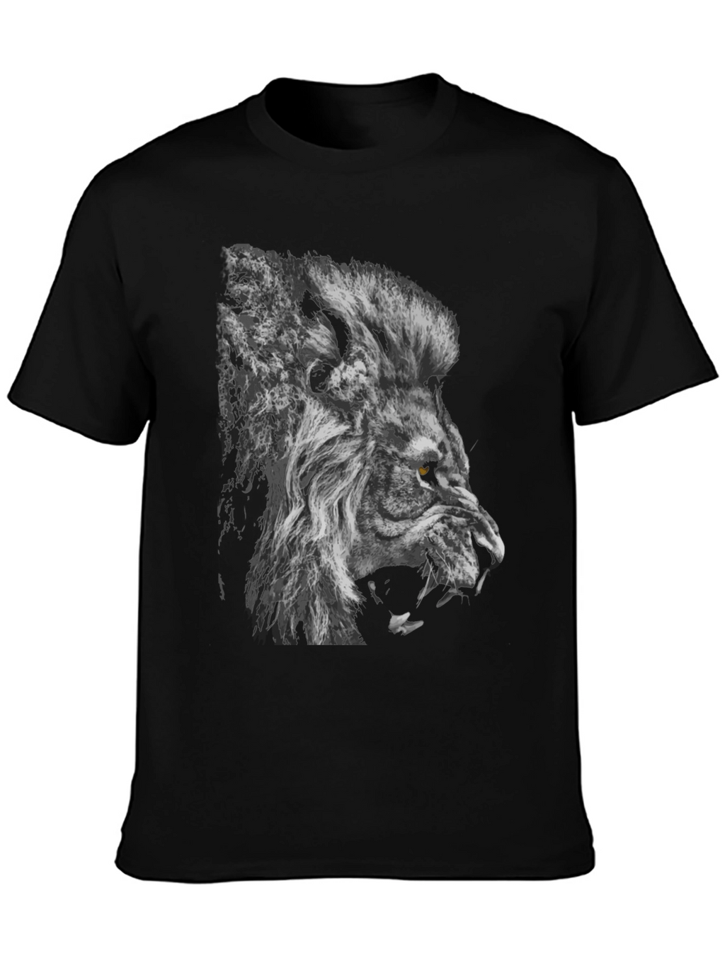 Lion Graphic Black T-Shirt