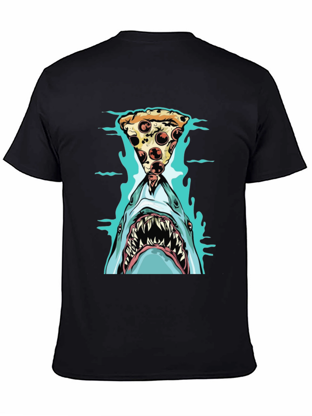 Shark Pizza T-Shirt - Funny Graphic Tee