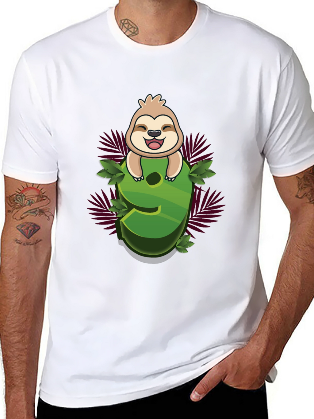 Sloth Number 9 Graphic Tee - Kids Birthday Shirt