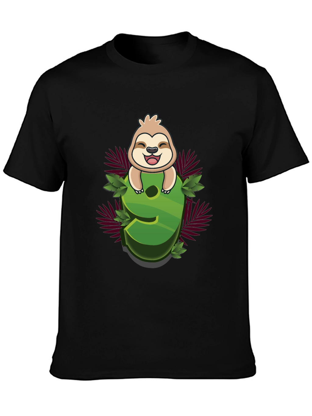 Sloth Number 9 Graphic Tee - Kids Birthday Shirt