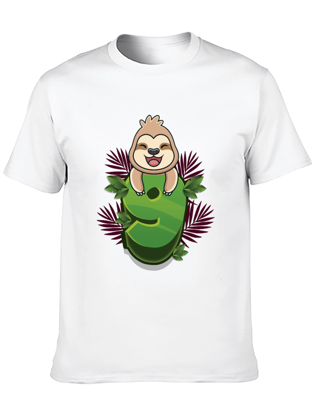 Sloth Number 9 Graphic Tee - Kids Birthday Shirt