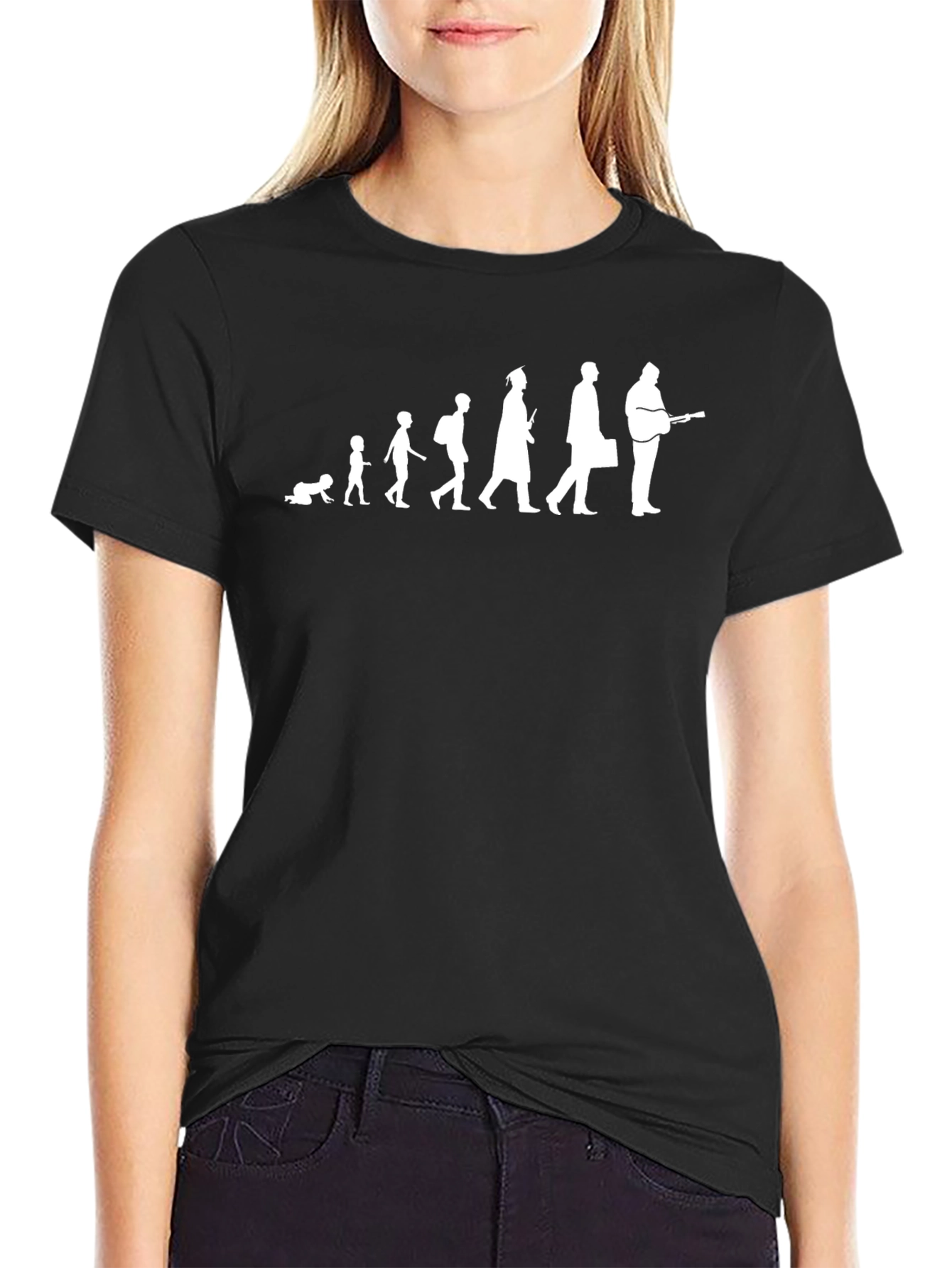 Evolution of Man Guitar T-Shirt