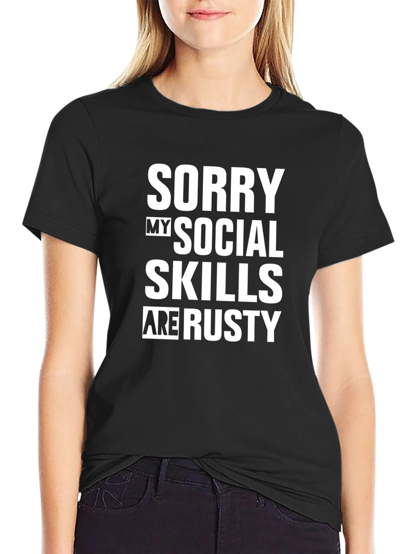Funny Social Skills Mens Graphic T-Shirt