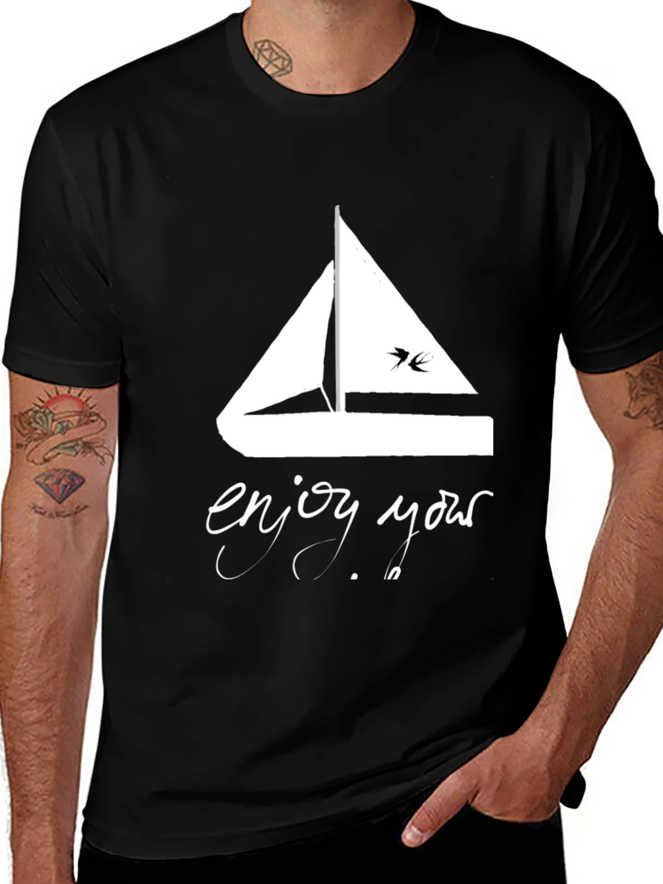 Nautical Sailboat Graphic Tee - Enjoy Your Voyage