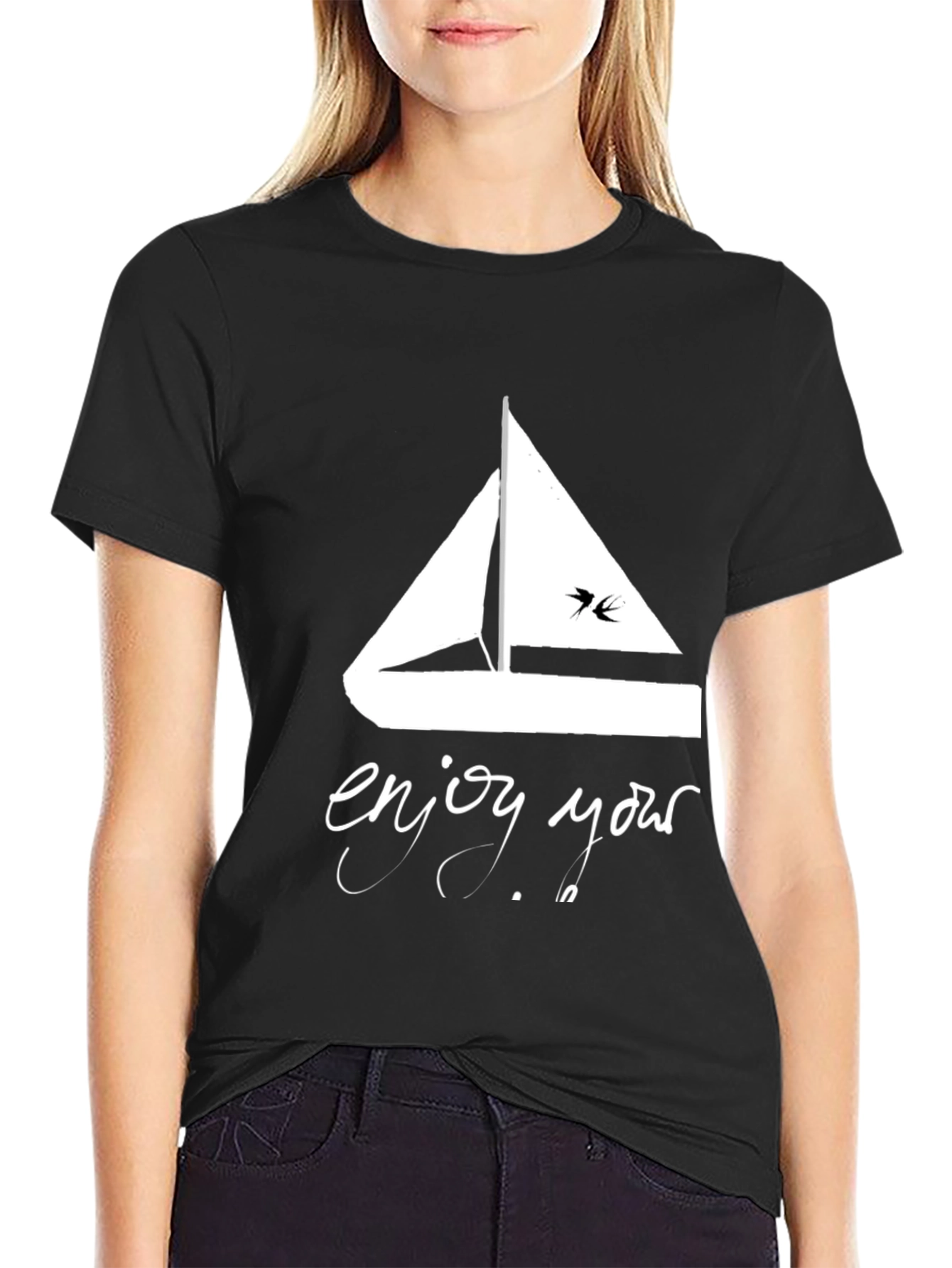Nautical Sailboat Graphic Tee - Enjoy Your Voyage