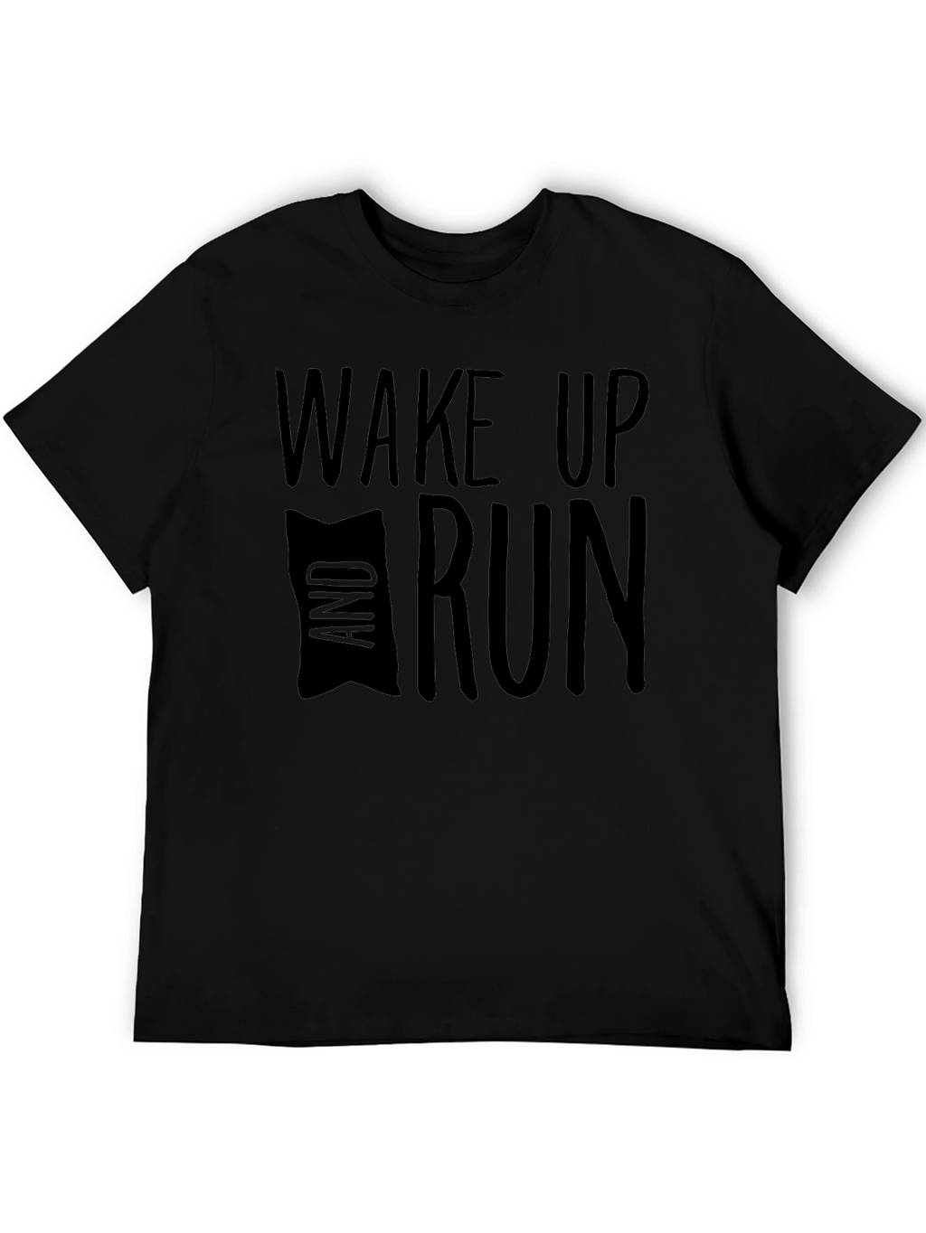 Wake Up and Run Black T-Shirt