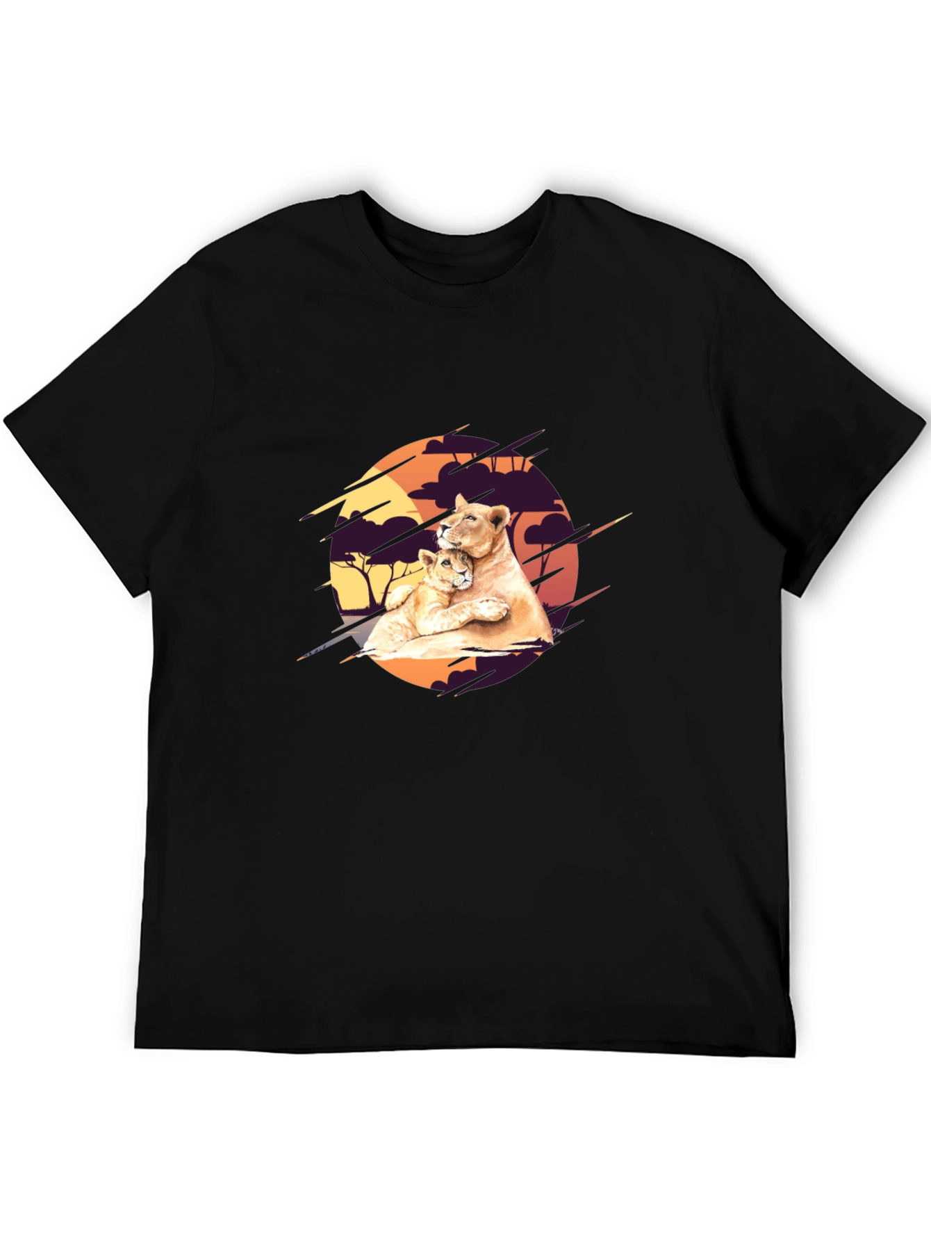 Lioness & Cub Graphic Tee - Black
