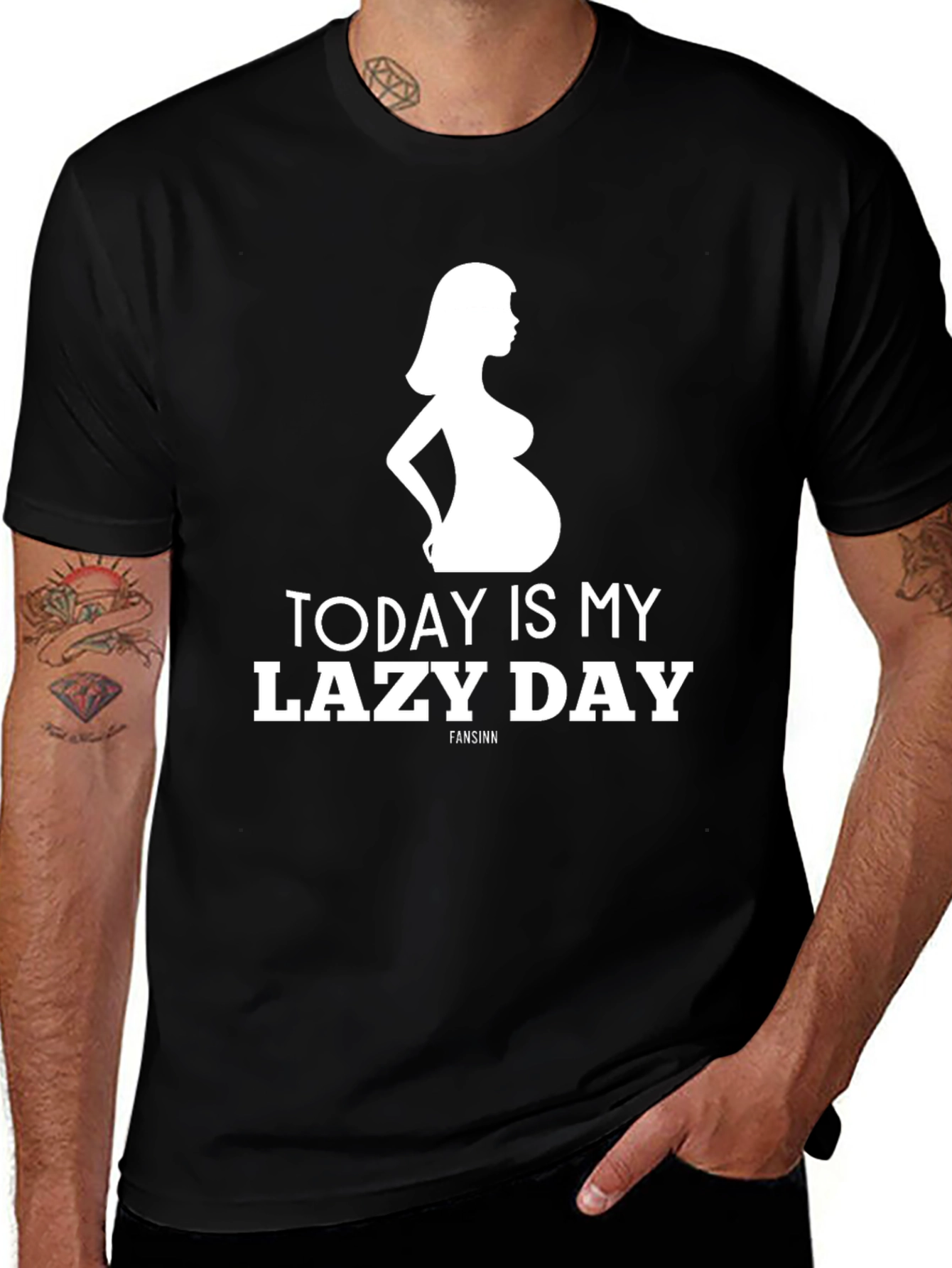 Funny Pregnancy T-Shirt - Today Is My Lazy Day