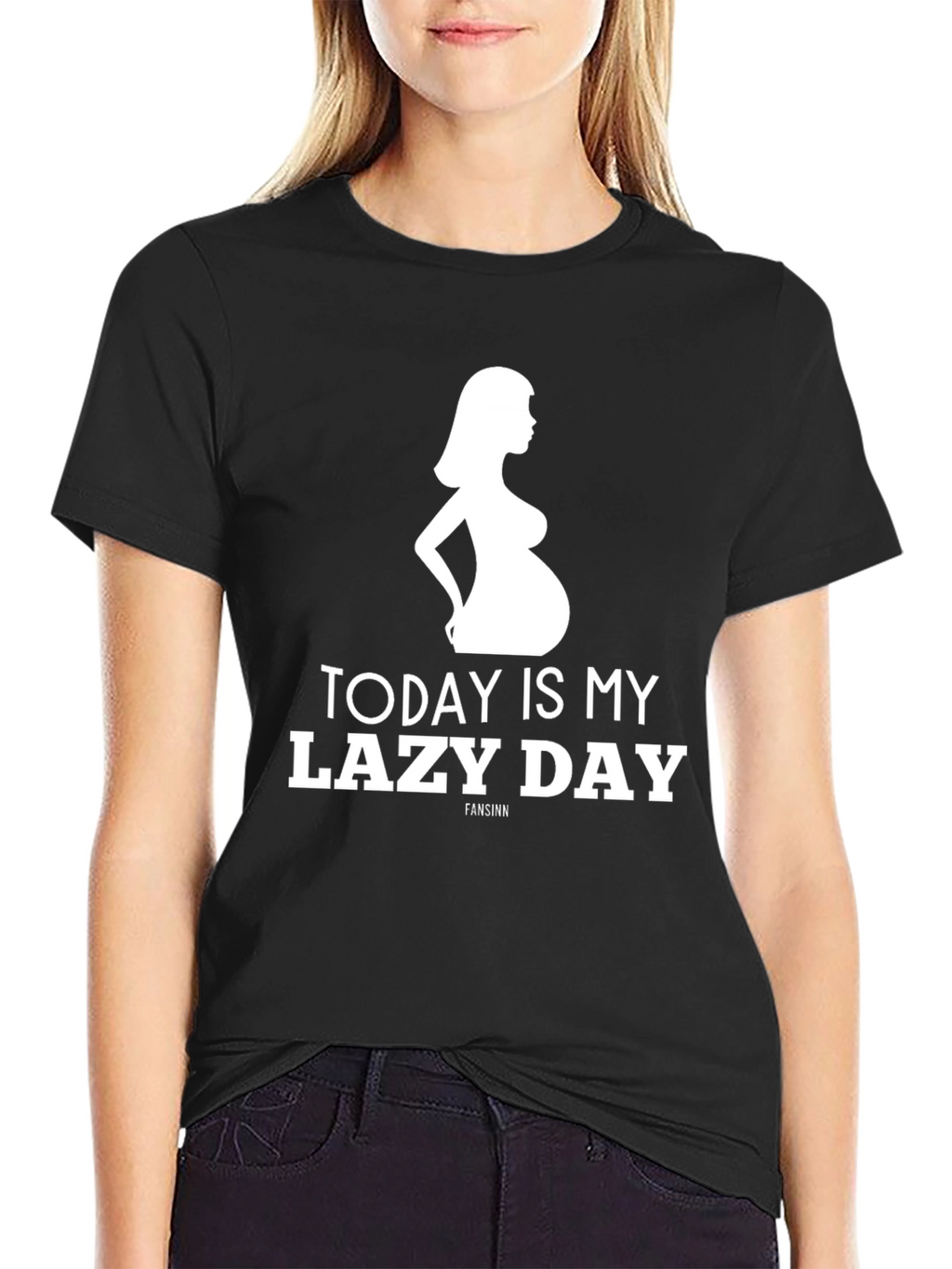 Funny Pregnancy T-Shirt - Today Is My Lazy Day