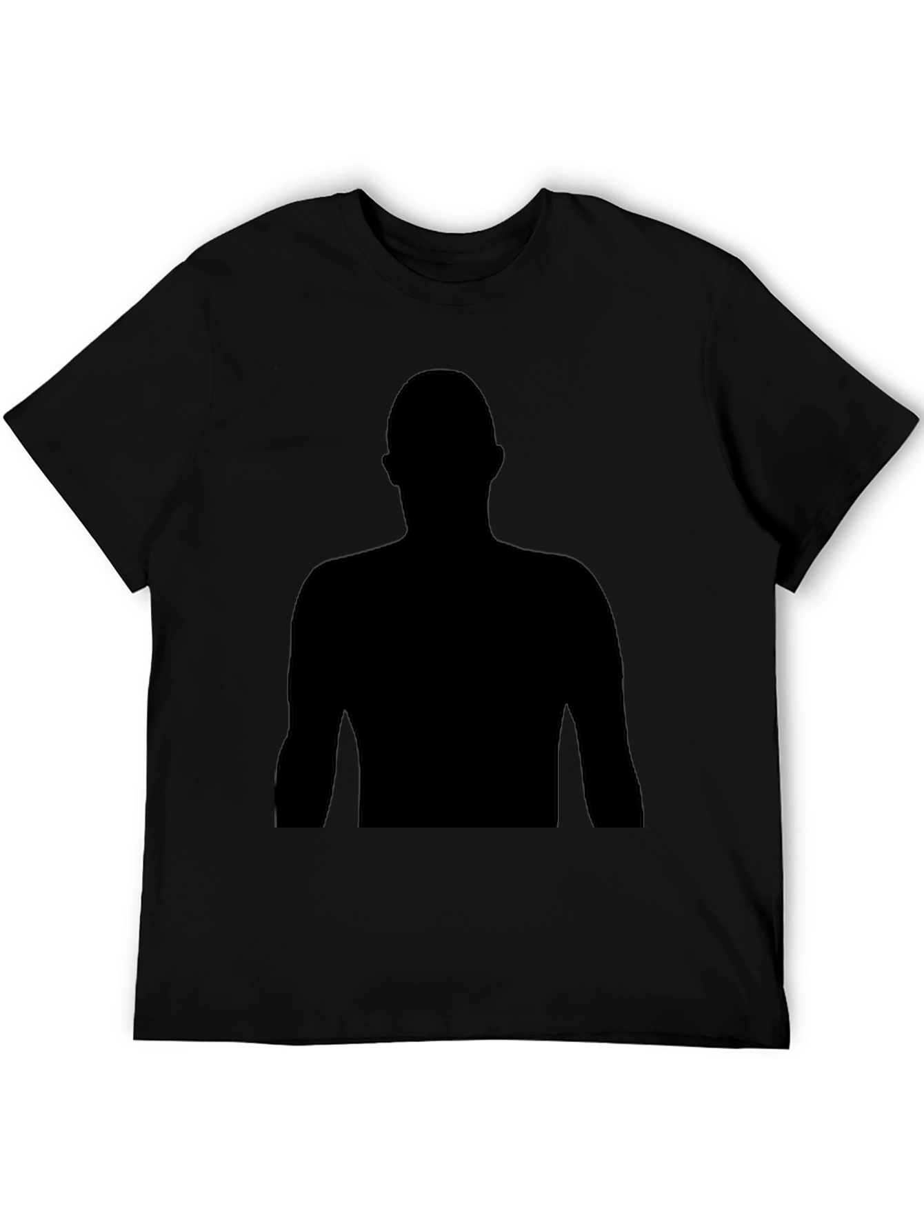 Black Silhouette Graphic Tee - Mens Casual T-Shirt