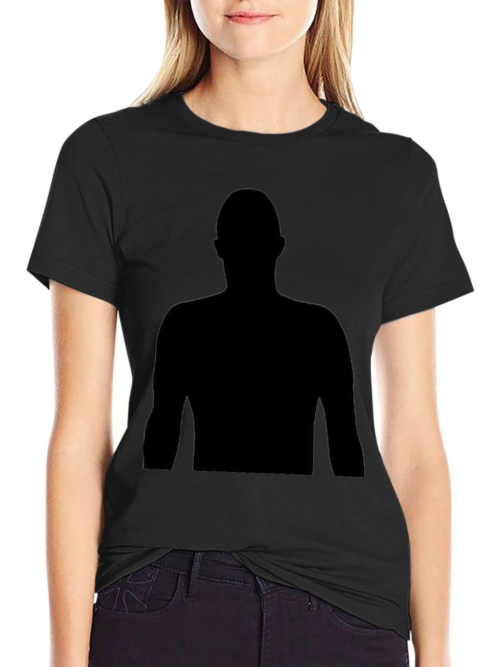 Black Silhouette Graphic Tee - Mens Casual T-Shirt
