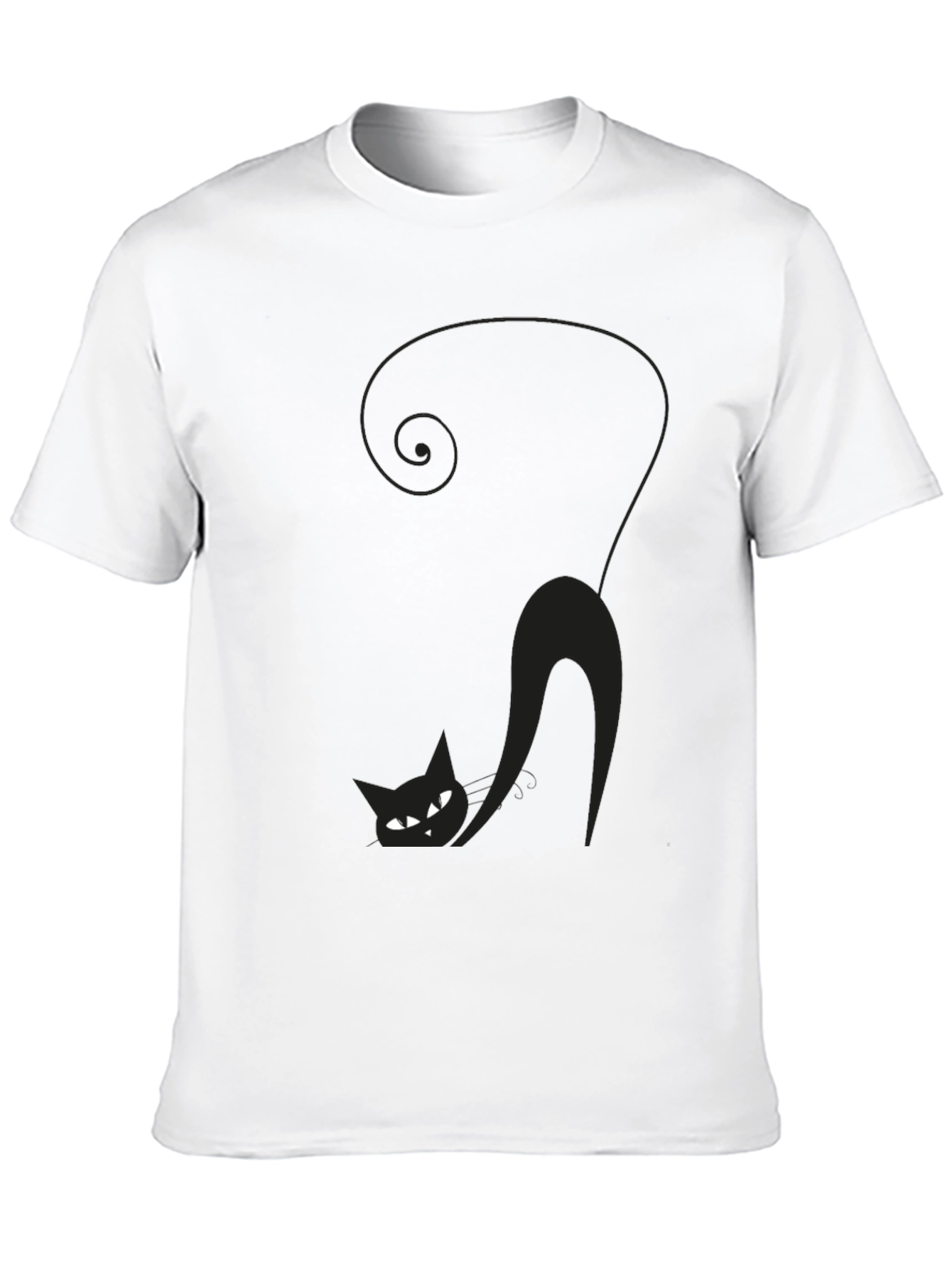 Black Cat Graphic T-Shirt - Spooky Season Style