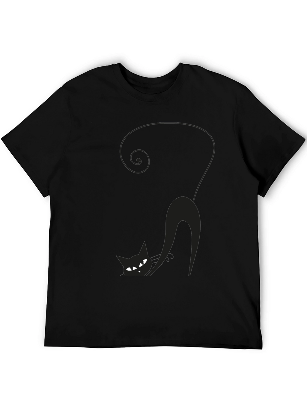 Black Cat Graphic T-Shirt - Spooky Season Style