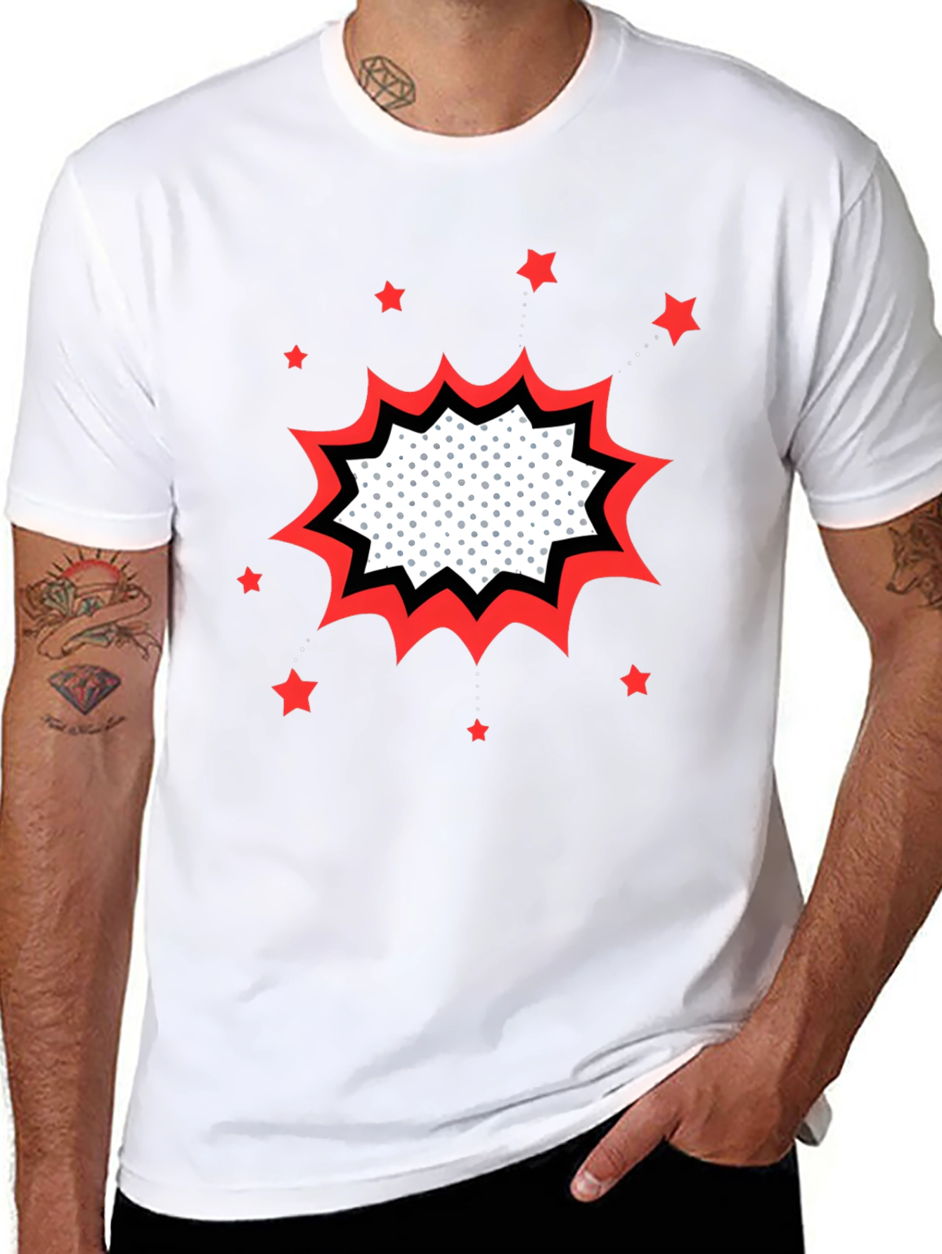 Comic Book Pop Art T-Shirt - Graphic Novel Style Tee