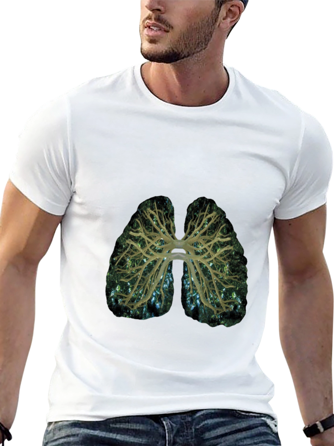 Lungs Graphic Print T-Shirt - Breath of Fresh Style