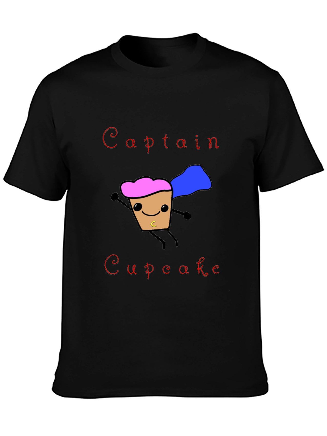Captain Cupcake T-Shirt Funny Hero Graphic Tee
