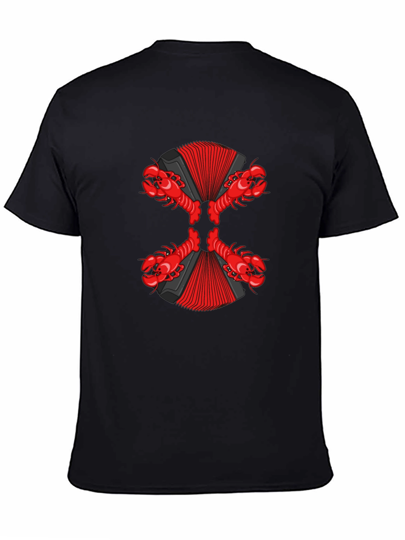 Lobster Accordion Graphic Tee - Unique Music Shirt