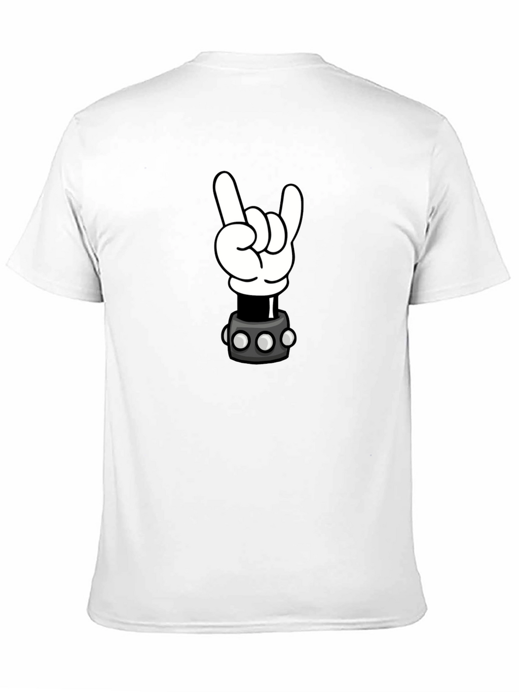 Cartoon Rock Hand Graphic T-Shirt