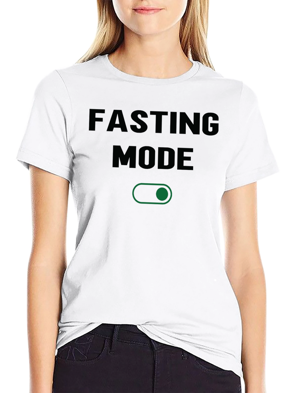 Fasting Mode Graphic Tee - Black Cotton
