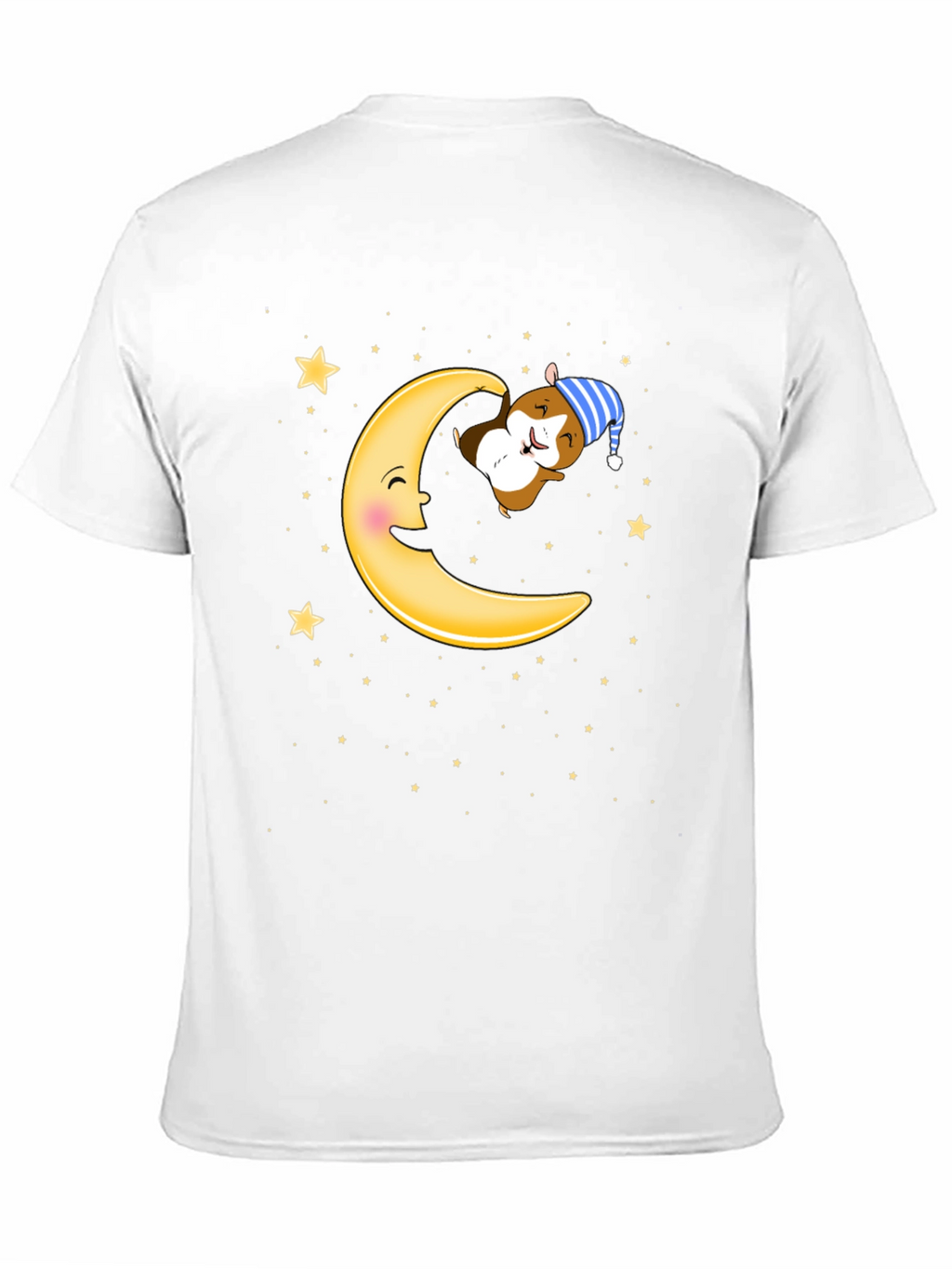 Sleepy Hamster Moon T-Shirt - Cute Cartoon Graphic Tee