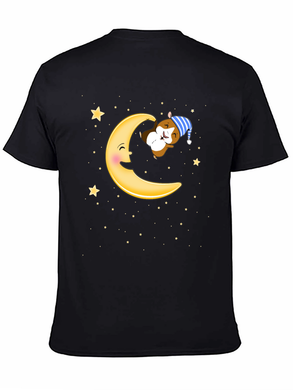 Sleepy Hamster Moon T-Shirt - Cute Cartoon Graphic Tee