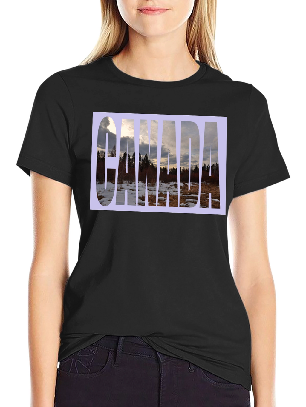 Canada Landscape Graphic Tee - Black T-Shirt