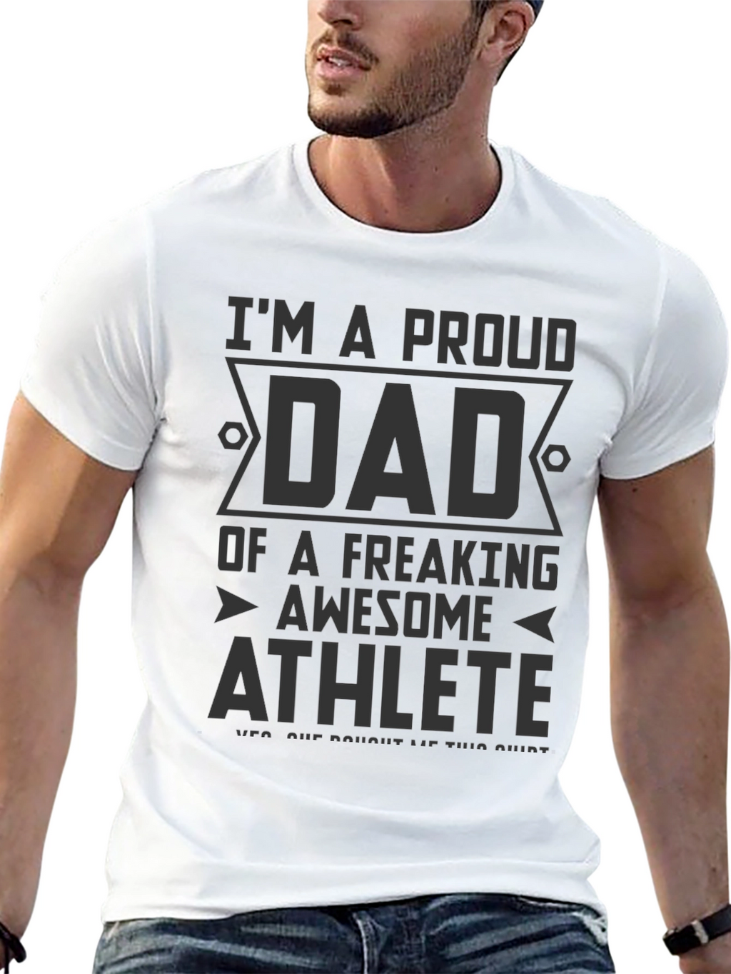 Proud Dad of Awesome Athlete Graphic T-Shirt