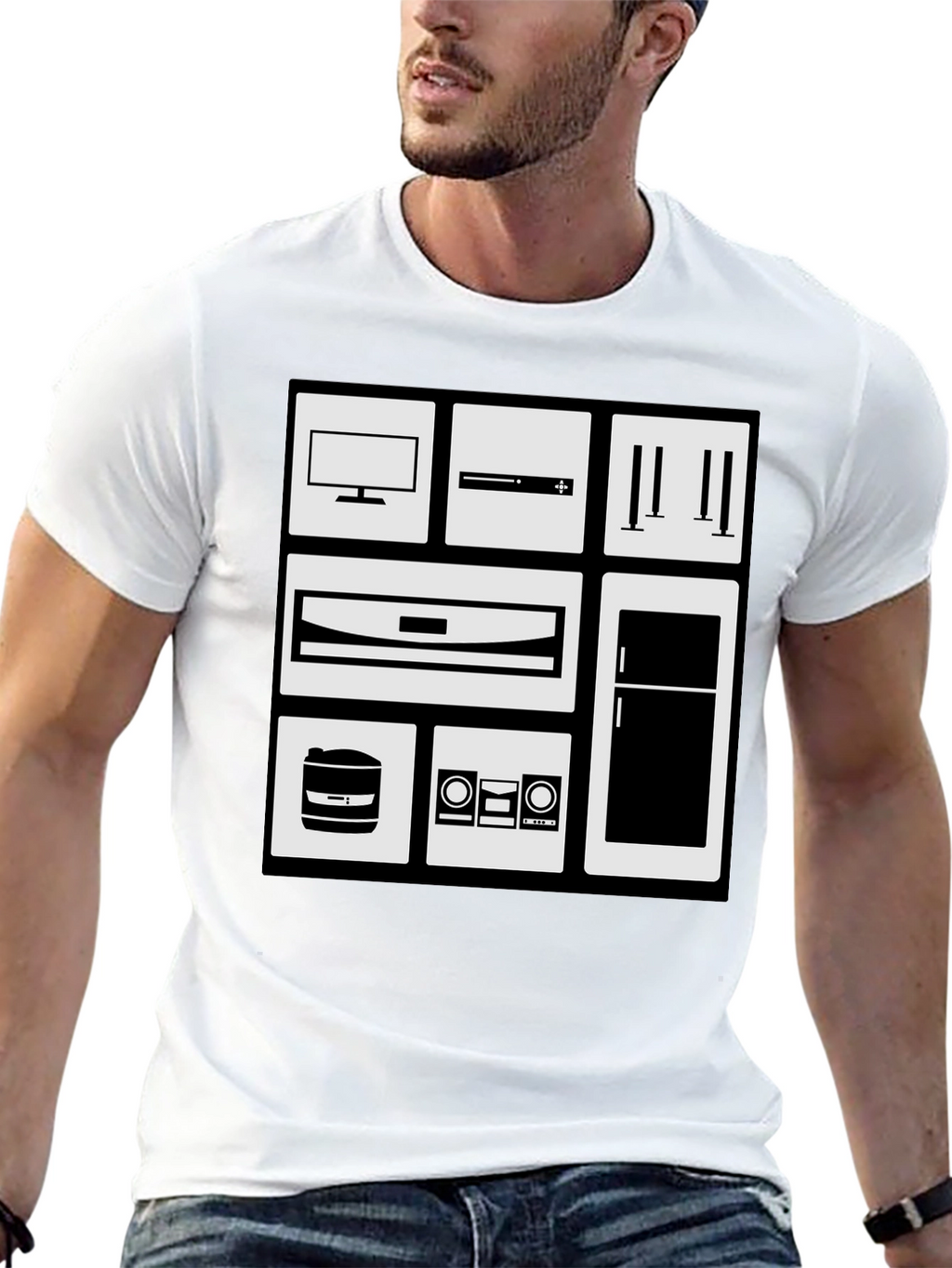 Appliance Icon Black Graphic Tee
