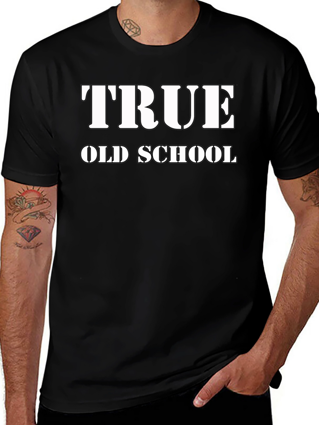 True Old School Black T-Shirt