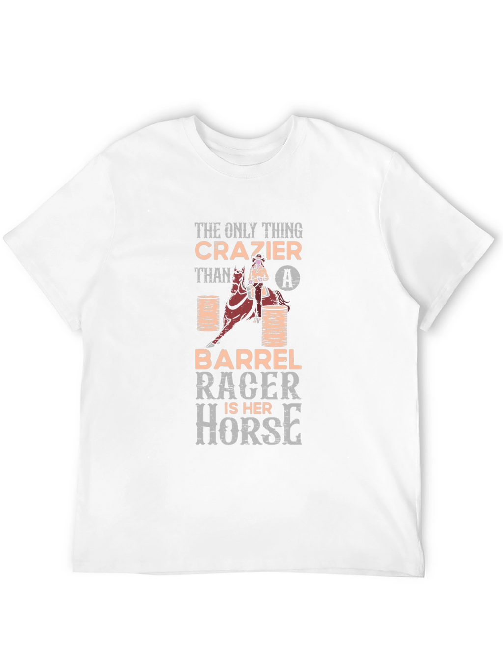 Crazy Barrel Racer & Horse Graphic T-Shirt