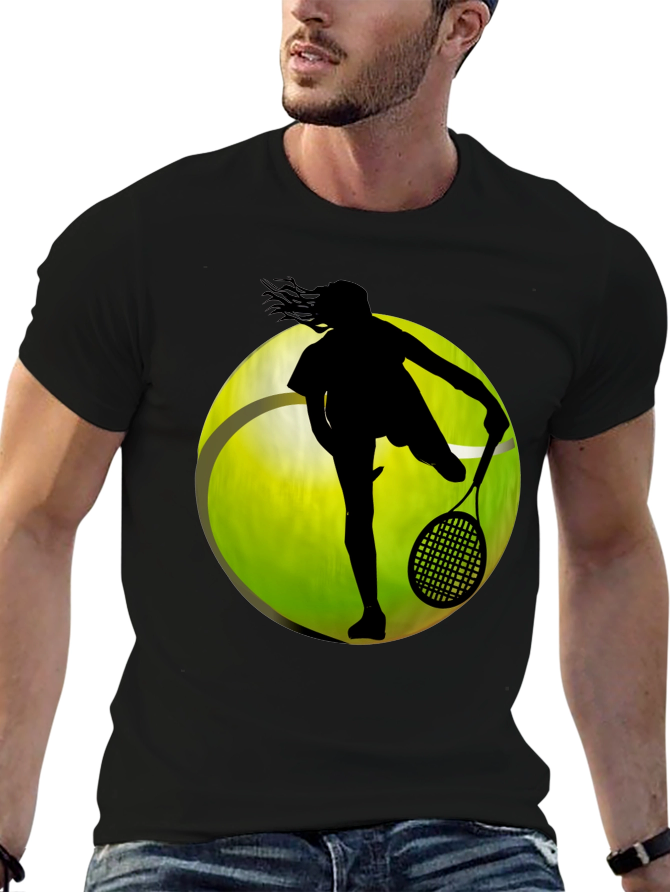 Tennis Player Graphic T-Shirt