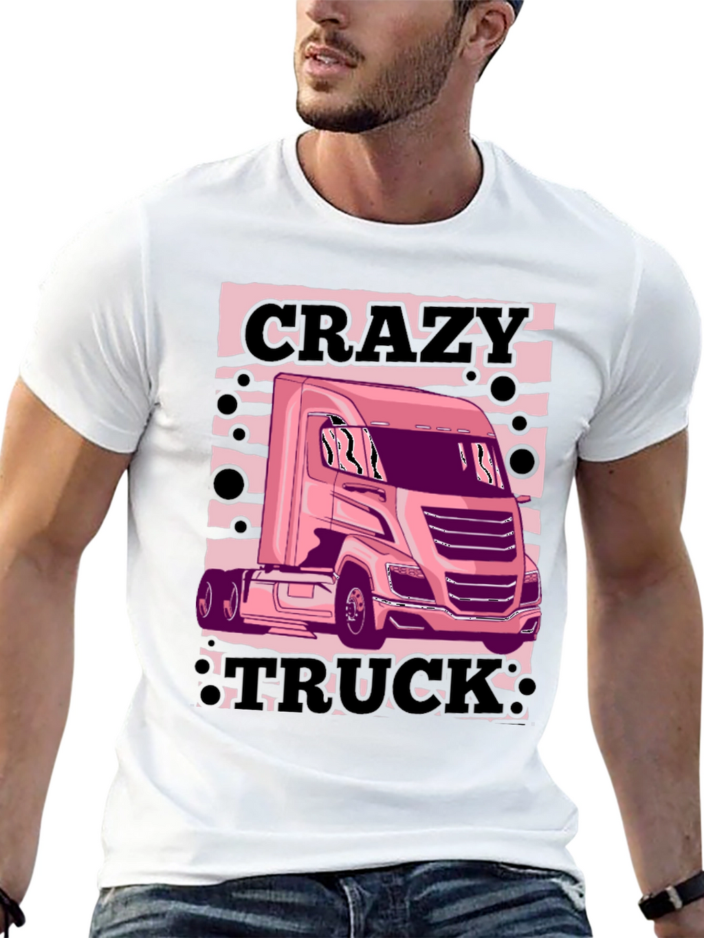 Crazy Truck Black T-Shirt