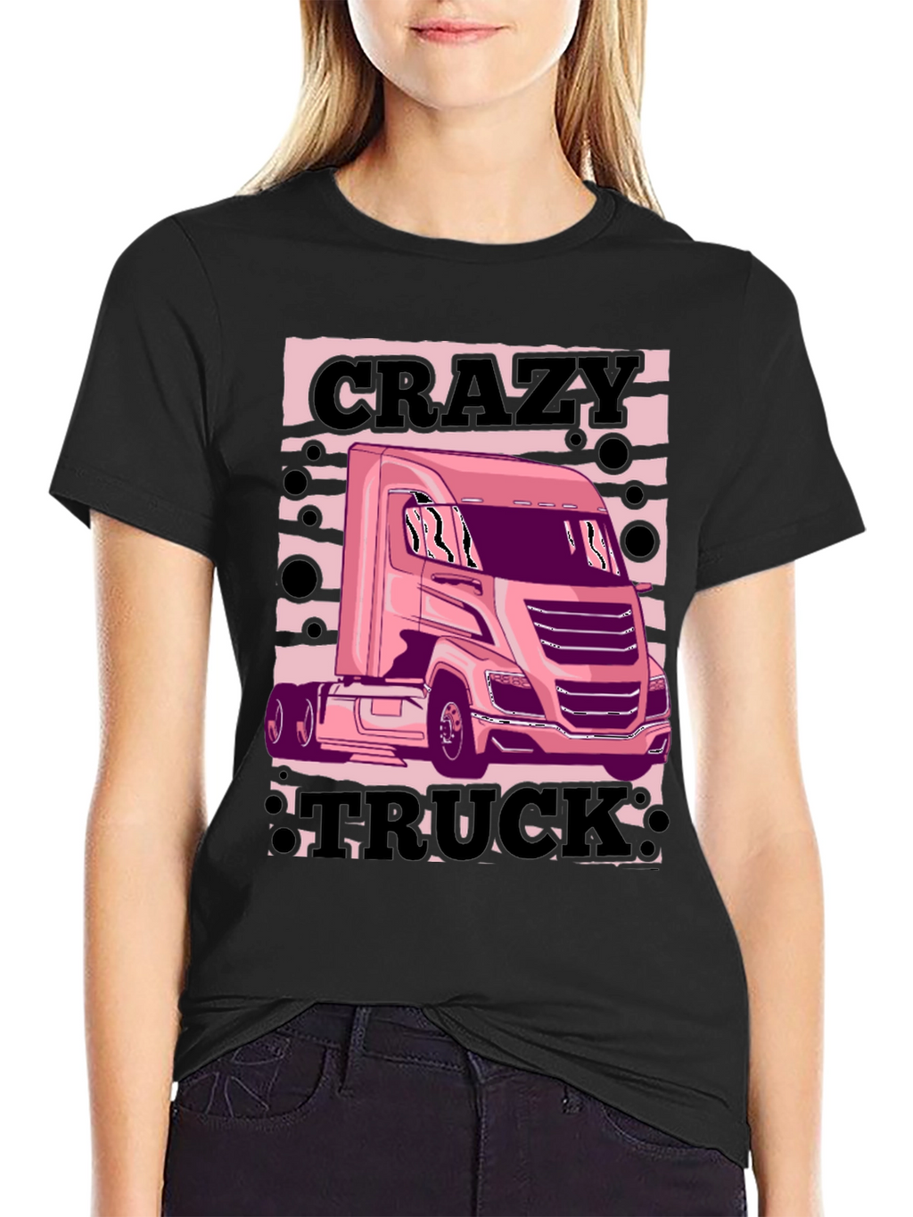 Crazy Truck Black T-Shirt