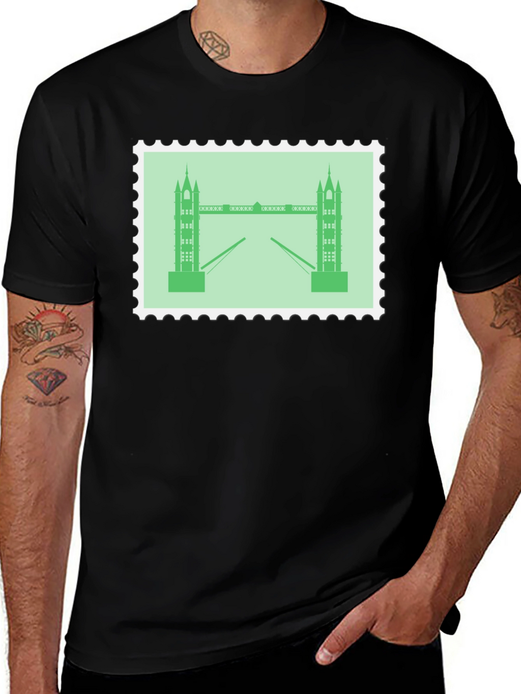 London Bridge Stamp Style Tee